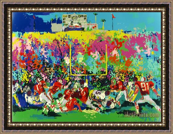 Leroy Neiman Rosebowl (usc And Ohio State) Framed Painting