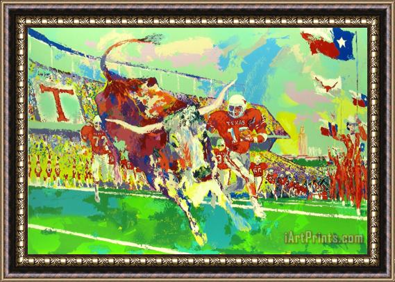 Leroy Neiman Texas Longhorns Framed Print
