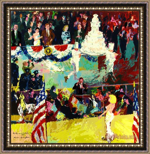 Leroy Neiman The President's Birthday Party Framed Painting