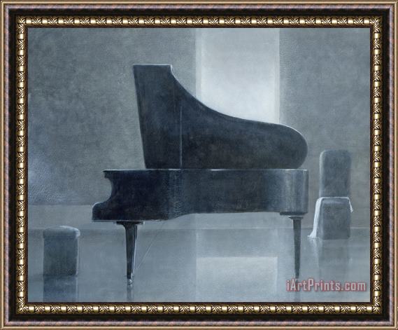 Lincoln Seligman Black Piano 2004 Framed Painting