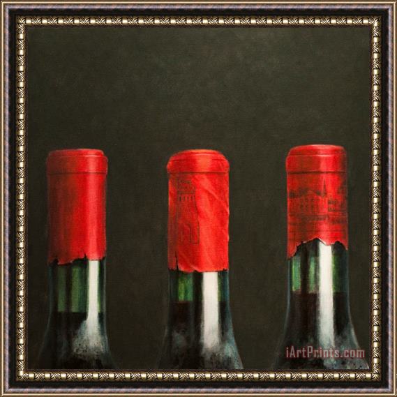Lincoln Seligman Three Wines Framed Painting