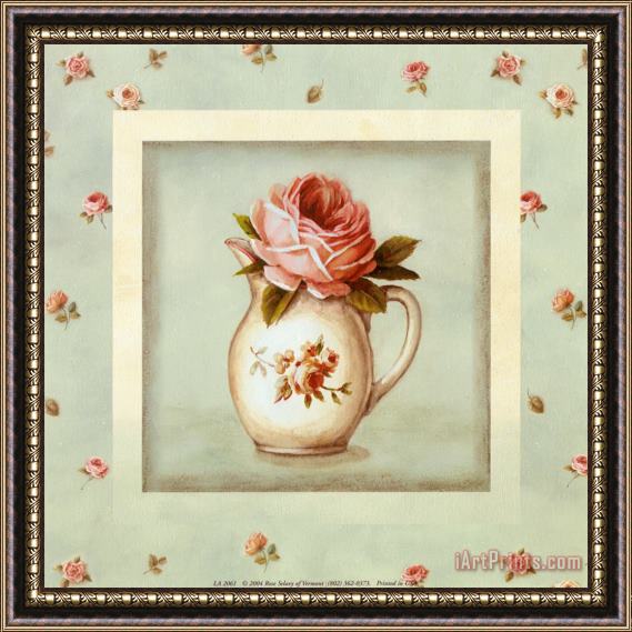 Lisa Audit Rose Vase Framed Painting