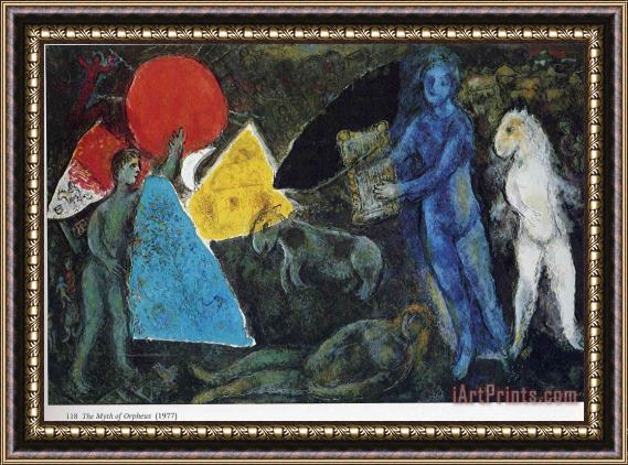 Marc Chagall The Myth of Orpheus 1977 Framed Print