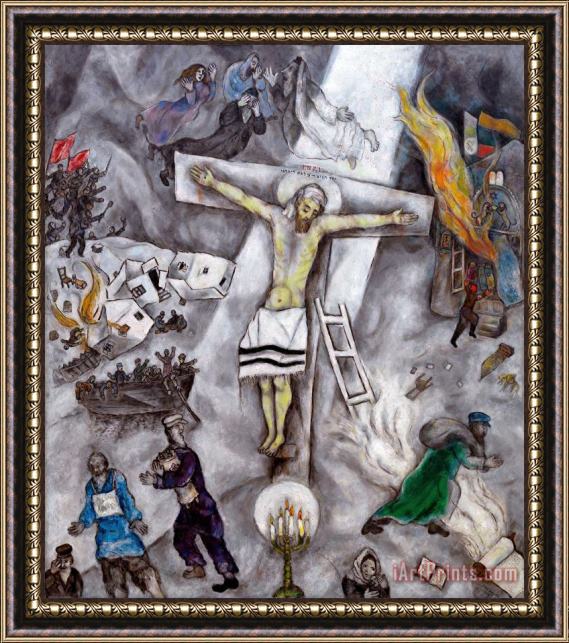 Marc Chagall White Crucifixion 1938 Framed Print