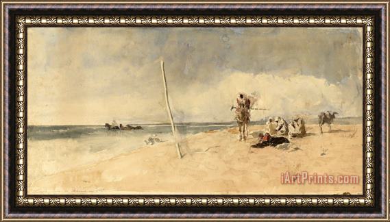 Mariano Jose Maria Bernardo Fortuny Y Carbo African Beach Framed Print