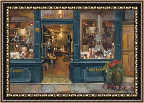 Marilyn Hageman Parisian Wine Shop Framed Painting