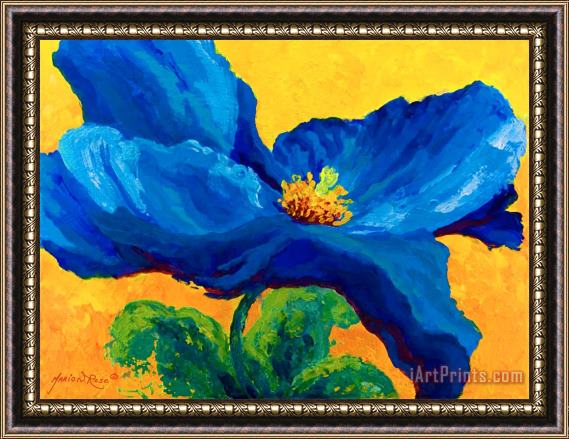 Marion Rose Blue Poppy Framed Painting