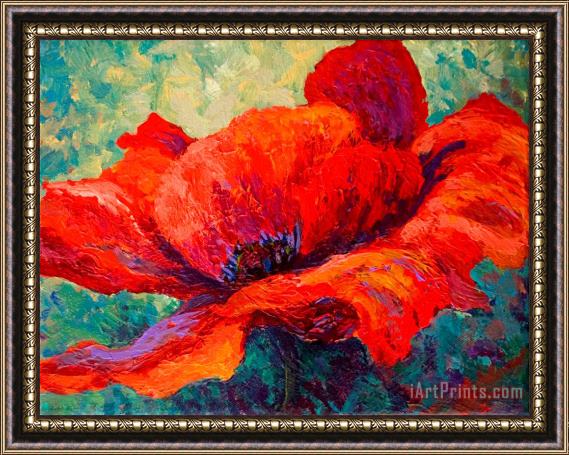 Marion Rose Red Poppy III Framed Painting