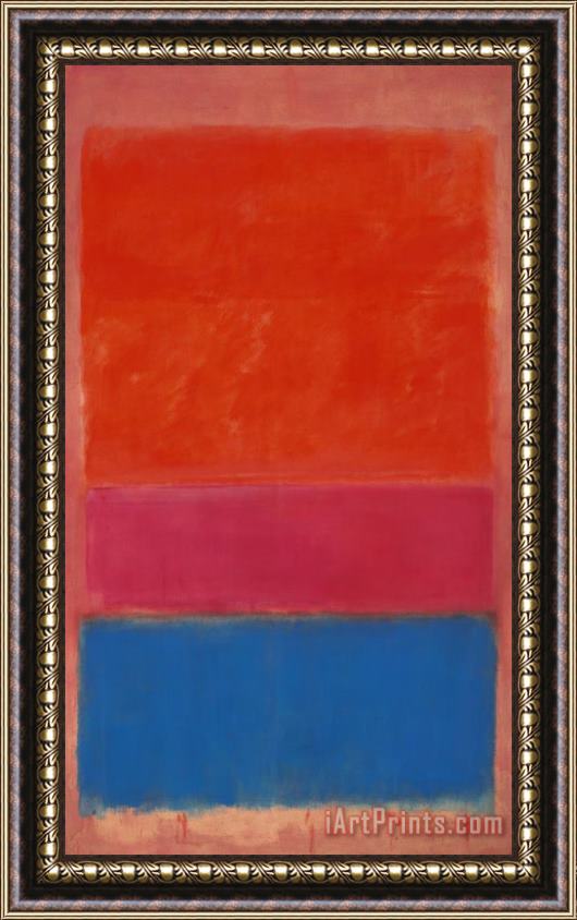 Mark Rothko No 1 Royal Red And Blue 1954 Framed Painting