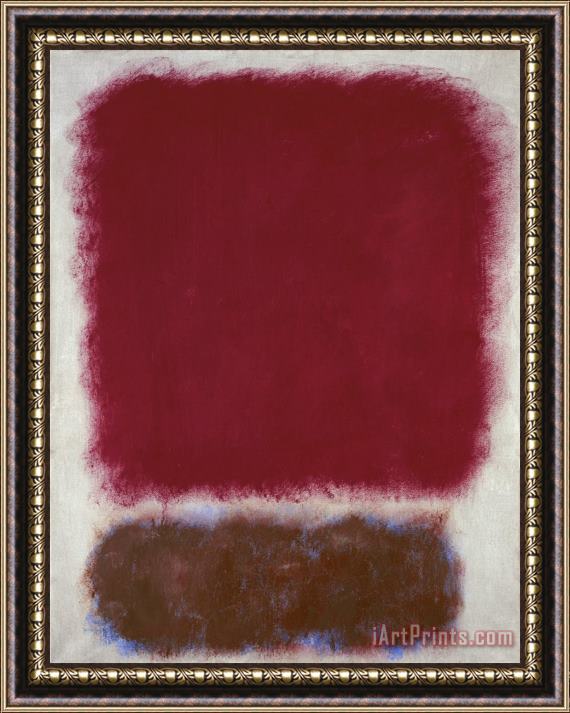 Mark Rothko Untitled (red Over Brown) Framed Painting