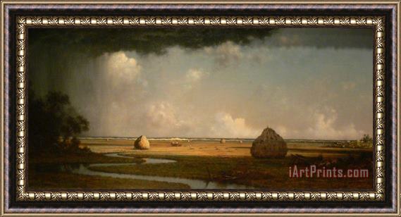 Martin Johnson Heade Marshfield Meadows, Massachusetts Framed Painting