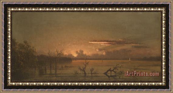 Martin Johnson Heade Twilight on The St. John's River Framed Painting