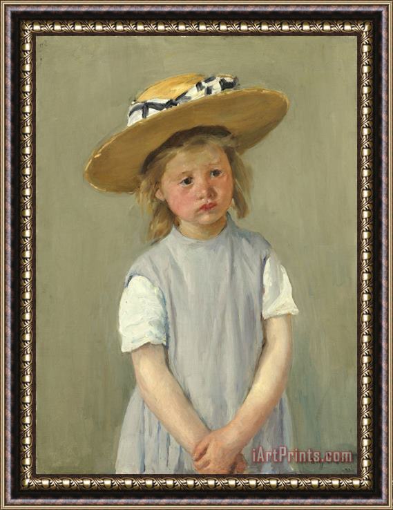 Mary Cassatt Child in a Straw Hat Framed Print