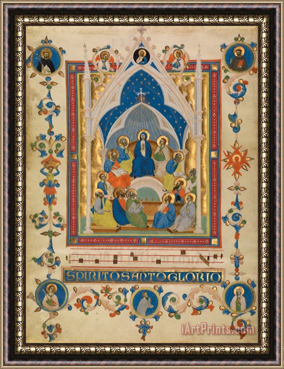 Master of The Dominican Effigies Pentecost Framed Print