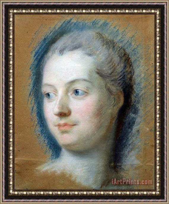 Maurice-Quentin de La Tour Portrait of Madame De Pompadour (1721 64) Framed Painting
