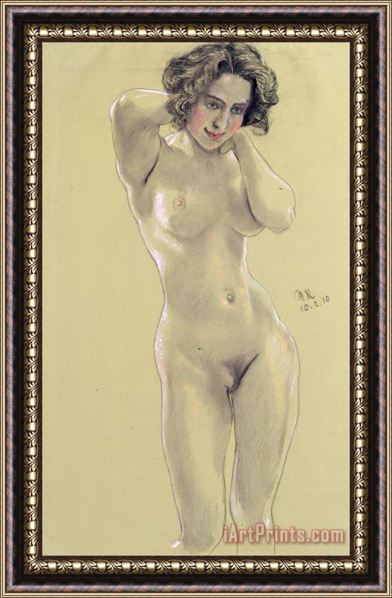 Max Klinger Female Nude Framed Painting
