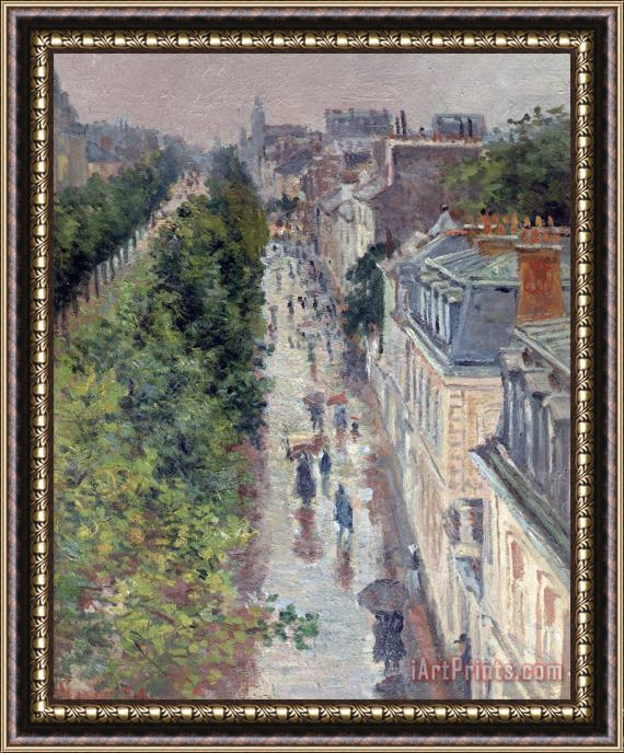 Maximilien Luce Scene De Rue a Paris (street Scene in Paris Framed Painting