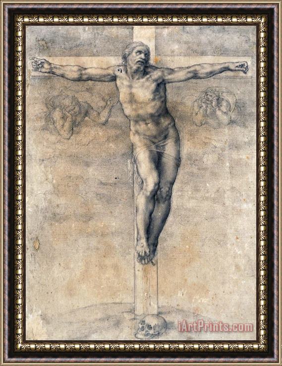 Michelangelo Buonarroti Christ on The Cross Around 1541 Framed Print