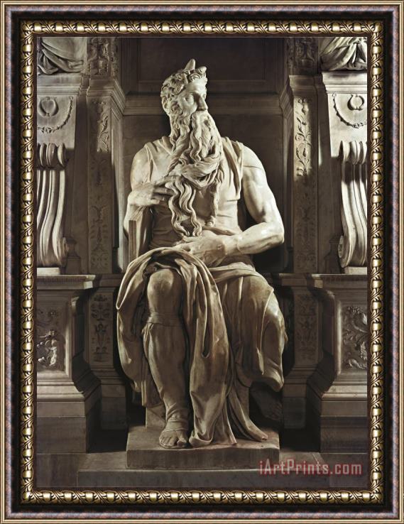 Michelangelo Buonarroti Michelangelo Moses Framed Painting