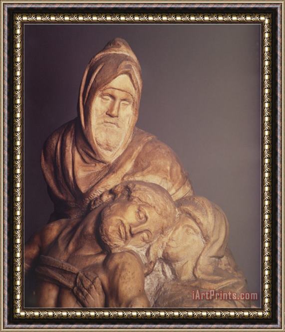 Michelangelo Buonarroti Pieta 1553 Detail Framed Painting