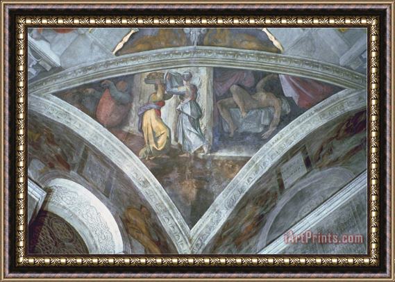 Michelangelo Buonarroti Sistine Chapel Ceiling Judith Carrying The Head of Holofernes Framed Print