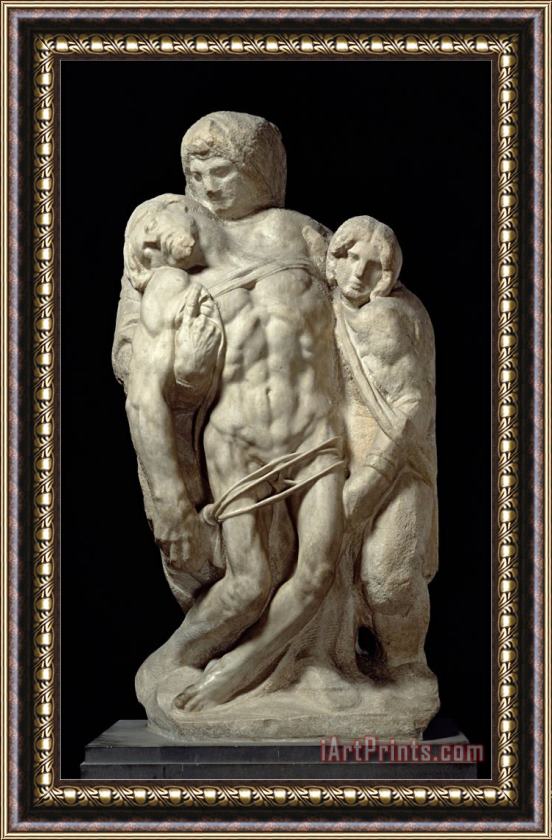 Michelangelo Buonarroti The Palestrina Pieta Framed Painting