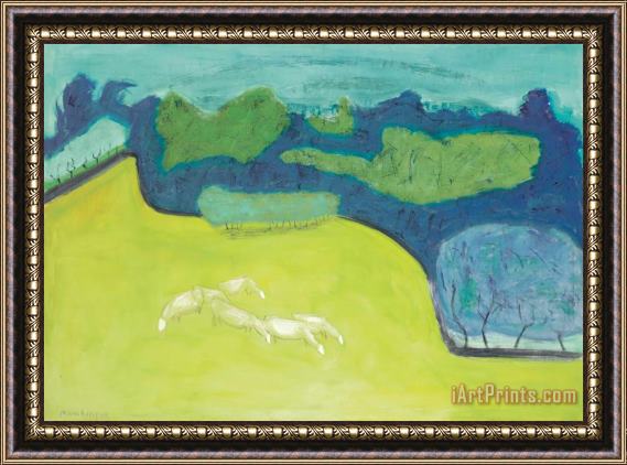 Milton Avery Yellow Meadow, 1955 Framed Painting