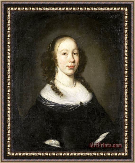 Nicolaes Maes Portrait of a Young Woman Framed Painting