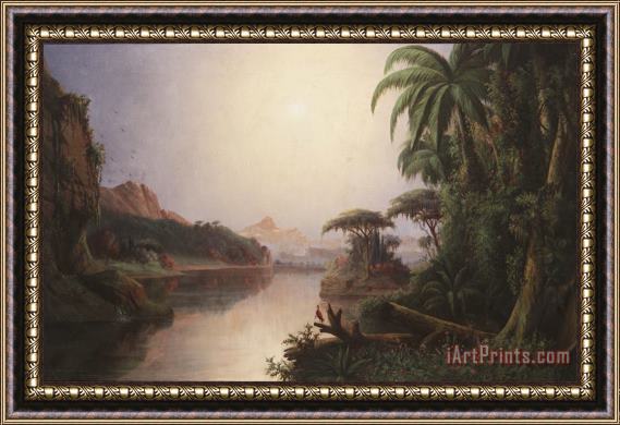 Norton Bush Tropical Landscape Framed Painting