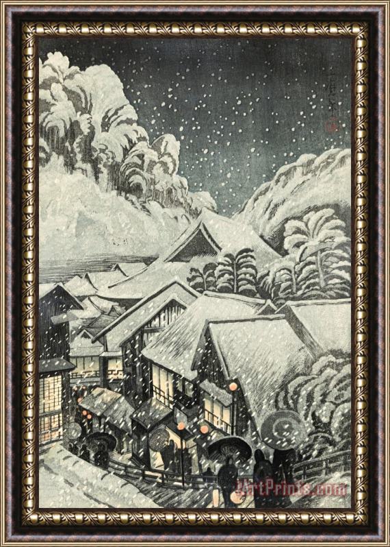 Oda Kazuma Yufuku Hot Spring, Iwami Province (yufuku Onsen) Framed Print