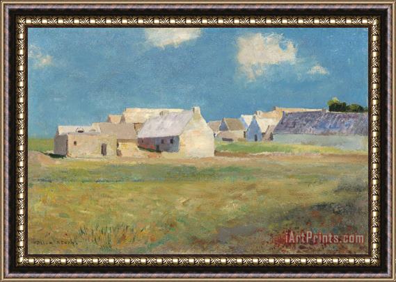 Odilon Redon Breton Village Framed Painting