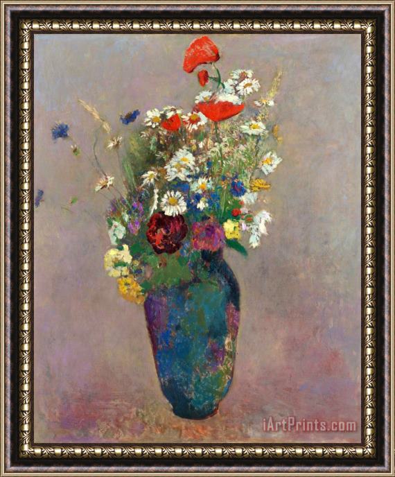 Odilon Redon Vision Vase of Flowers Framed Painting