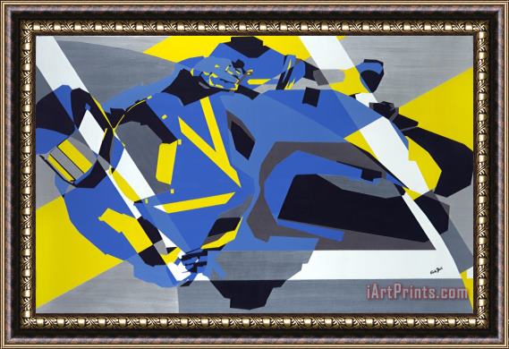 Olivia Davis Motorbike 1 Framed Painting