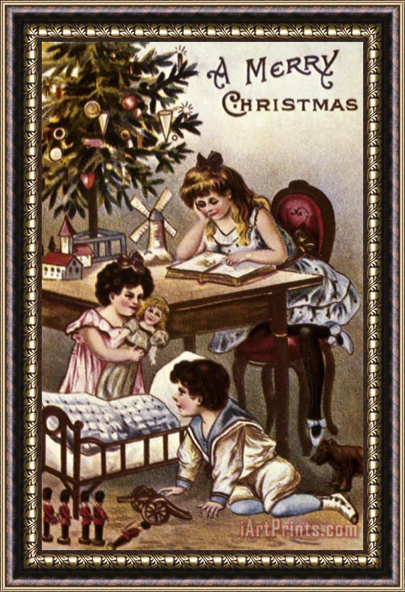 Others American Christmas Card Framed Print