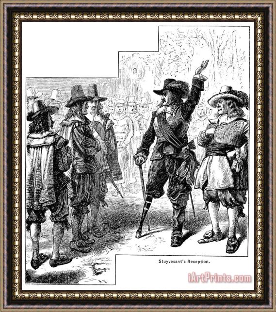 Others Arrival Of Stuyvesant, 1647 Framed Print