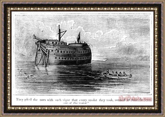 Others BRITISH PRISON SHIP, 1770s Framed Print