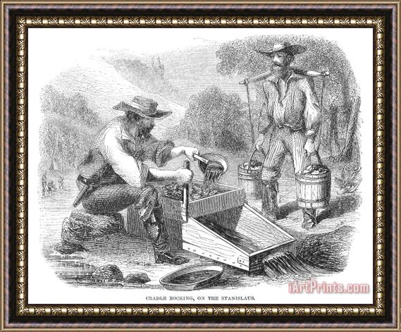 Others California Gold Rush, 1860 Framed Painting