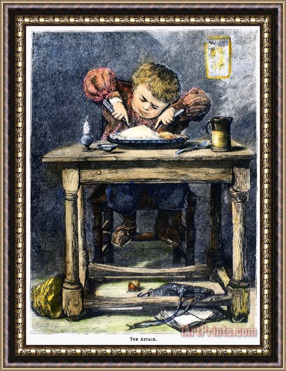 Others Child Eating, 1875 Framed Painting