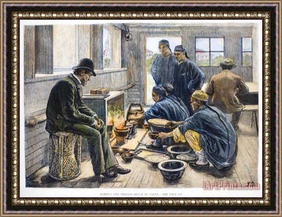 Others China: Boiling Opium, 1881 Framed Print