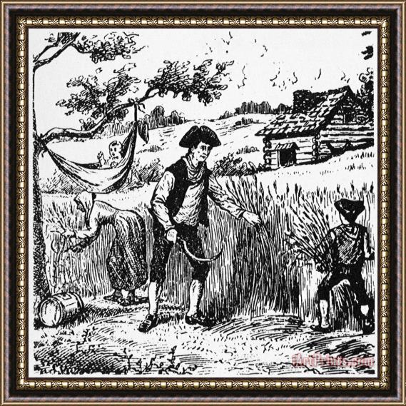 Others Colonial Farming Framed Print