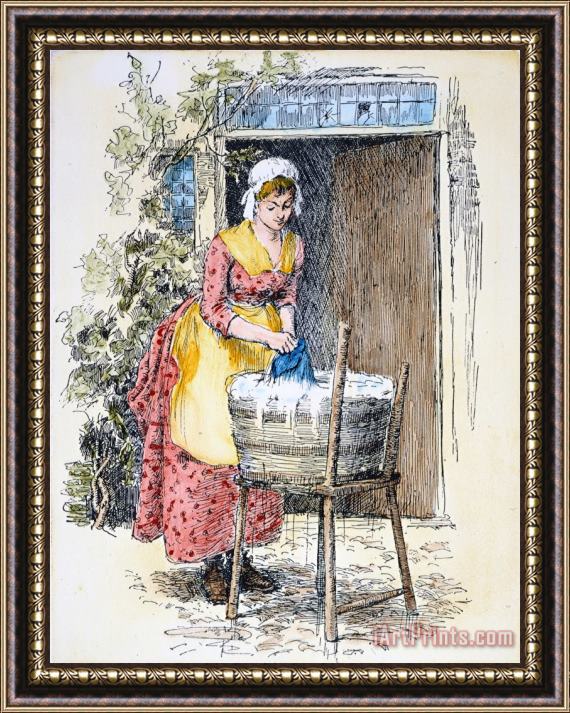 Others Colonial Laundress Framed Print