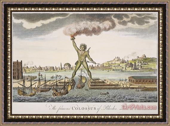 Others Colossus Of Rhodes Framed Painting