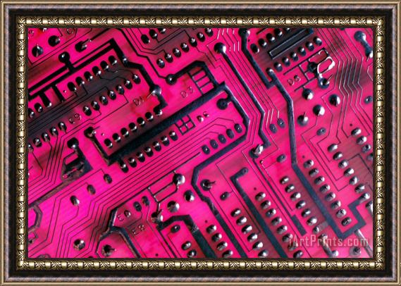 Others Computer Circuit Board Framed Print