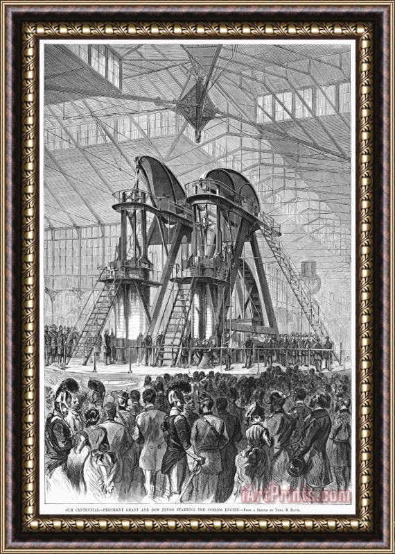 Others Corliss Steam Engine, 1876 Framed Painting