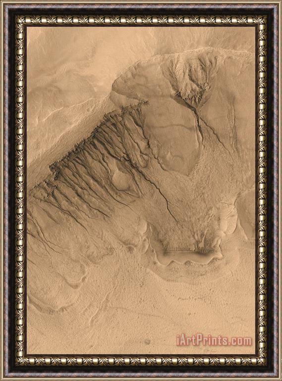 Others Crater On Mars Framed Painting