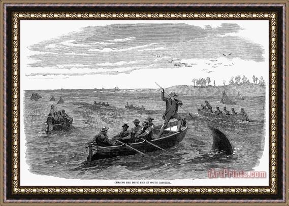 Others Devil Fishing, 1858 Framed Painting