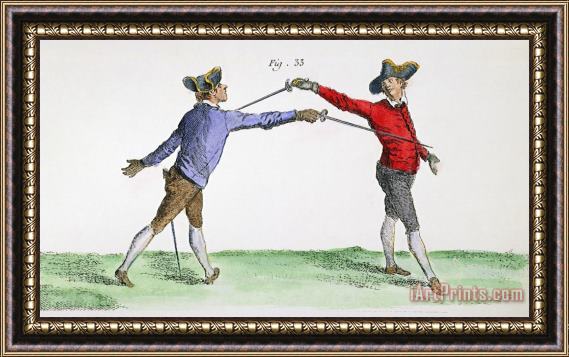 Others Fencing, 18th Century Framed Print