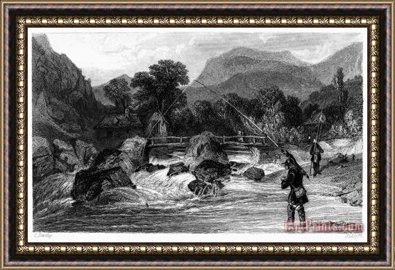 Others FISHING, 19th CENTURY Framed Painting