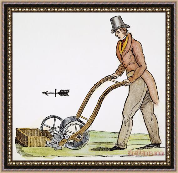 Others Grass Mowing Machine, 1830 Framed Painting