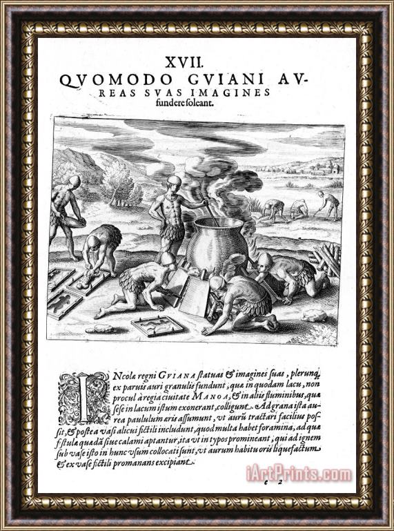 Others Guiana: Gold Casting, 1599 Framed Print